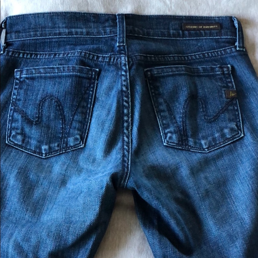 Dark blue jeans bootcut
